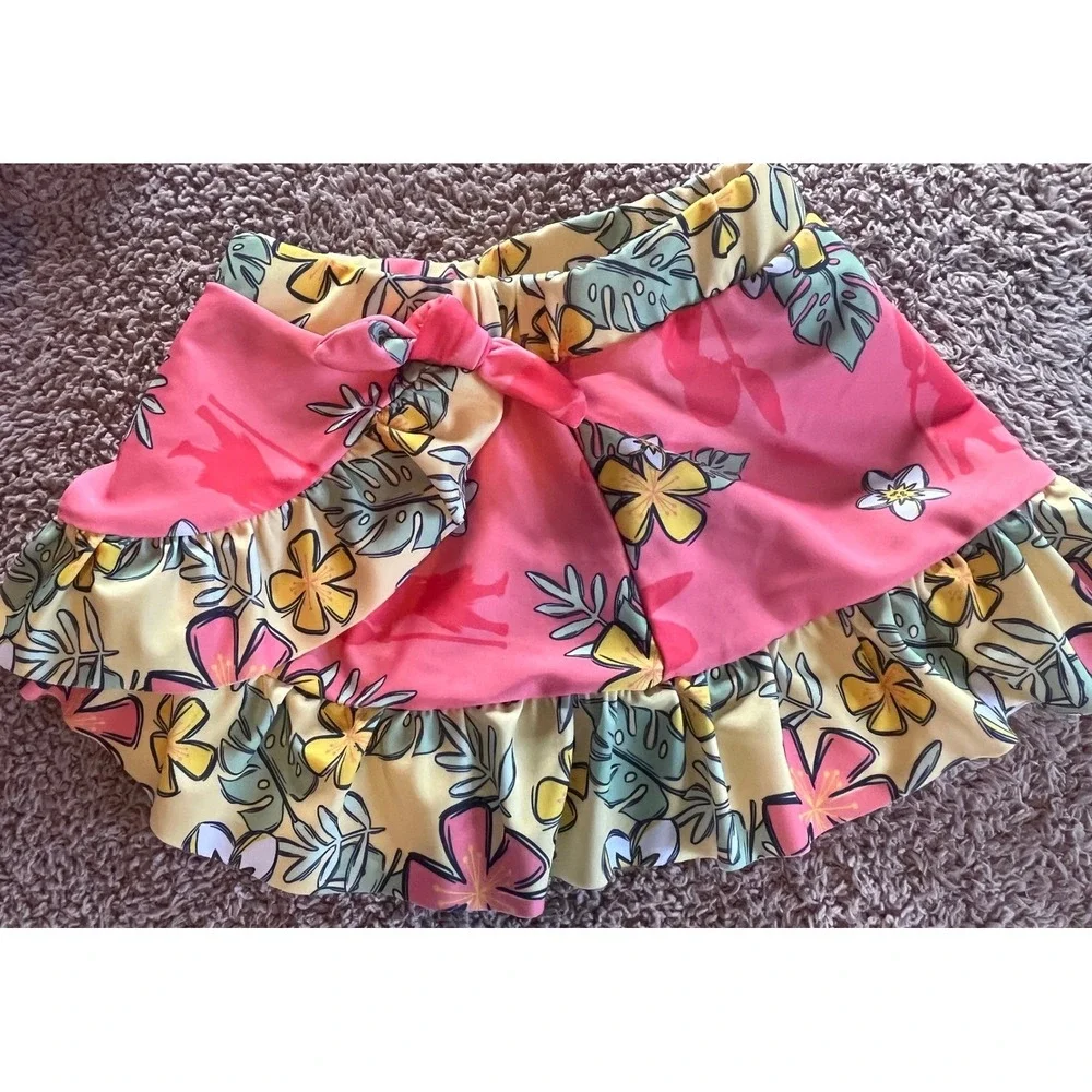 Disney Moana 2 Baby Girls One Piece Swimsuit and Ruffle Skirt Set Yellow 12M